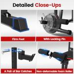 Weight Bench Set, 880LBS Adjustable Bench Press Set with Leg Extension and Barbell Rack, Safety Bar Catches, Fasting Foldable Workout Benches for Home Gym Fitness