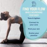 NewMe Fitness Yoga Mat for Women and Men - Large, 5mm Thick, 68 Inch Long, Non Slip Exercise Mats w/ 70 Printed Yoga Poses for Pilates, Workout and Stretching - Home and Gym Essentials - Purple