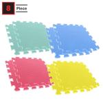 Interlocking Floor Mats - 8-Piece Nontoxic Exercise Mat or Play Mat for Toddlers, Babies or Kids - Foam Padding for Home Gym by Stalwart (Multicolor)