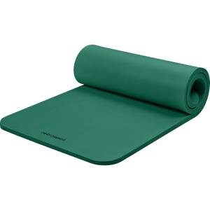 Retrospec Solana Yoga Mat 1" Thick w/Nylon Strap for Men & Women - Non Slip Exercise Mat for Home Yoga, Pilates, Stretching, Floor & Fitness Workouts - Elm Green
