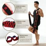 Fitness Resistance Bands with Handles for Stretching and Yoga, 8-Section Elastic Training Band with Clear Markings, Fashion Puller Exercise Bands Resistance for Full Body Stretching Shaping