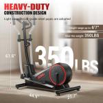 GOIMU Elliptical Machine, Elliptical Exercise Machine for Home with Hyper-Quiet Magnetic Driving System, Elliptical Trainer with 15.5IN Stride, 350LBS Loading Capacity
