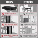 JELENS Home Gym System, 150LB Weight Stack Smith Machine with LAT Pull-Down & Leg Press, All-in-One Strength Training Equipment, Workout Station for Workout (Black, Classical Package)