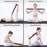 Fitness Resistance Bands with Handles for Stretching and Yoga, 8-Section Elastic Training Band with Clear Markings, Fashion Puller Exercise Bands Resistance for Full Body Stretching Shaping