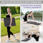 JANUA Pilates Board - Pilates Reformer Set, Multi-Purpose Foldable Pilates Reformer Board for Home, 5 in 1 Pilates Sliding Board (Black Set)