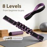 Fitness Resistance Bands with Handles for Stretching and Yoga, 8-Section Elastic Training Band with Clear Markings, Fashion Puller Exercise Bands Resistance for Full Body Stretching Shaping