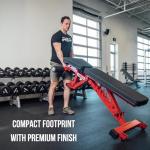 REP Foldable Incline Decline Bench | FID Platform for Home Gym | Compact Portable Fitness Stationary Equipment | Heavy Duty Strength Training Chair | Adjustable Sit-up Dumbbell Workout Support, Matte Black