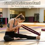 Fitness Resistance Bands with Handles for Stretching and Yoga, 8-Section Elastic Training Band with Clear Markings, Fashion Puller Exercise Bands Resistance for Full Body Stretching Shaping