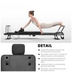 Pilates Reformer for Home Use,AMSINA Foldable Pilates Machine with Headrest & Jumpboard , Pilates Home Equipment with Foot Straps