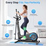 ANCHEER Elliptical Exercise Machine, Elliptical Trainer for Home Gym, Exercise Equipment 550Lbs Max Weight, Ultra-Silent Elliptical Machine, 16 Resistance Levels & Pulse Rate Grips