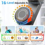 ANCHEER Elliptical Exercise Machine, Elliptical Trainer for Home Gym, Exercise Equipment 550Lbs Max Weight, Ultra-Silent Elliptical Machine, 16 Resistance Levels & Pulse Rate Grips