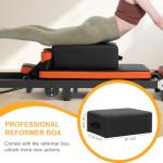 Pilates Reformer, Foldable Pilates Machine with Jump Board & Pilates Box (4 Springs & 5 Resistance Cords) for Home Gym Workout, Pilate Equipment Kit for Beginners & Advanced Users, Up to 500 LBS