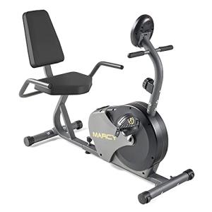 Marcy Magnetic Recumbent Bike with Adjustable Resistance and Transport Wheels NS-716R, 11.00 x 22.00 x 31.00"