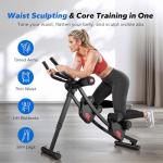 MERACH Ab Machine, Adjustable Ab Trainer Machine, AB Workout Equipment for Home Gym, Independent Dual Tracks for Mountain Climber, Foldable for Home Exercise, Load Capacity 440 LBS (Black)