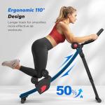 MERACH Ab Machine, Adjustable Ab Trainer Machine, AB Workout Equipment for Home Gym, Independent Dual Tracks for Mountain Climber, Foldable for Home Exercise, Load Capacity 440 LBS (Black)