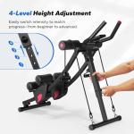 MERACH Ab Machine, Adjustable Ab Trainer Machine, AB Workout Equipment for Home Gym, Independent Dual Tracks for Mountain Climber, Foldable for Home Exercise, Load Capacity 440 LBS (Black)