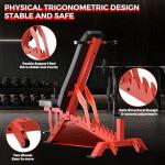 STACOO Weight Bench, Adjustable Workout Bench for Home Gym Full Body Workout, 1300LBS Weight Capacity Bench Press, Flat/Incline/Decline Bench with 33" Extra-Long Backrest & Wheels