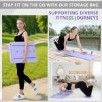 JANUA Pilates Board - Pilates Reformer Set, Multi-Purpose Foldable Pilates Reformer Board for Home, 5 in 1 Pilates Sliding Board (Purple Set)