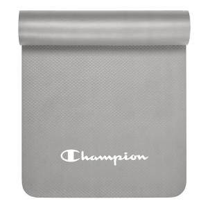Champion 10mm Exercise Mat, Grey, Cushioned Non-Slip Workout Mat with Textured Base for Yoga, Pilates, Stretching & Floor-Based Training, Lightweight NBR Material, Includes Carry-On Strap