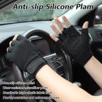 DOPENSPI Fingerless Workout Gloves, Anti-Slip Half-Finger Work Glove Lightweight Breathable Gym Gloves FingerlessGloves for Driving Sports Cycling Working Training Motorcycle Fishing(Medium)