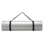 Champion 10mm Exercise Mat, Grey, Cushioned Non-Slip Workout Mat with Textured Base for Yoga, Pilates, Stretching & Floor-Based Training, Lightweight NBR Material, Includes Carry-On Strap