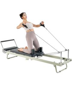VEVOR Foldable Pilates Reformer, Pilates Workout Machine for Home Gym Studio Use, Pilates Bed with Dual Resistance- Spring & Cord, Reformer Set for Advanced Users and Beginners, Up to 400 LBS