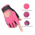 HinyBoeh Workout-Gloves for Men & Women - Fingerless Gym Gloves with Non-Slip Palm Breathable Lightweight for Weightlifting Cycling Sport