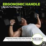 Hex Dumbbell Rubber Encased Strength Training Dumbbells, Hand Weight For Workout & Exercise/Pair of 17.5LB