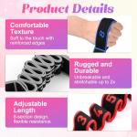 Fitness Resistance Bands with Handles, Adjustable Stretching & Yoga Band for Full Body, 8-Section Elastic Training Band with Clear Marking for Yoga, Stretching, Pilates (（Purple + Blue + Pink）)