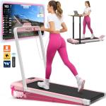 WELLFIT Foldable Treadmill with Incline, 320 LBS Capacity Walking Pad with Handle Bar, Portable Walking Pad Treadmills for Home, Under Desk Treadmill with App & Remote Control, Wide Belt, LED Display