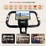 BARWING Stationary Exercise Bike for Home with App,5 IN 1 Foldable Indoor Cycling Bike for Seniors, 350LB Capacity, 6.6 LBS Flywheel，16-Level Magnetic Resistance, Seat Backrest Adjustments