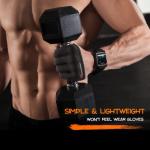 SueStar Partial Weight Lifting Gloves, 3/4 Finger Workout Gloves for Men Women, Full Palm Protection & Silicone Grip Gym for Weightlifting Exercise Fitness Smartwatch Friendly (Black, Small)