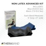 THERABAND Resistance Bands Set, Advanced Kit, Blue, Black, Non-Latex Elastic Bands for Exercise & Physical Therapy, Strength Training Bands for Upper & Lower Body Fitness