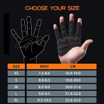 SueStar Partial Weight Lifting Gloves, 3/4 Finger Workout Gloves for Men Women, Full Palm Protection & Silicone Grip Gym for Weightlifting Exercise Fitness Smartwatch Friendly (Black, Small)