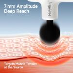 HEYCHY Super Mini Massage Gun Deep Tissue with 5 Speeds, Small Travel Size Percussion Muscle Massager for Pain Relief with 4 Attachments, Handheld Portable Massager Gun for Man & Women, White