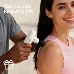 HEYCHY Super Mini Massage Gun Deep Tissue with 5 Speeds, Small Travel Size Percussion Muscle Massager for Pain Relief with 4 Attachments, Handheld Portable Massager Gun for Man & Women, White