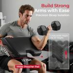 FLYBIRD Weight Bench with Preacher Curl & Leg Developer