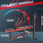 660lbs 6-in-1 Weight Bench Set with Squat Rack