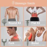 Ergonomic Massage Gun with 6 Speed Levels