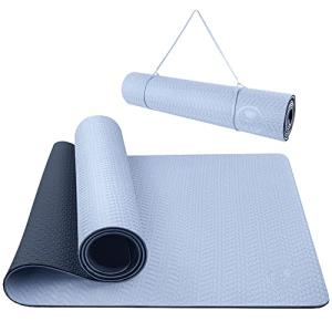 IUGA Yoga Mat Thick Non Slip Anti-tear Pilates Mat Eco Friendly Hot Yoga Mats for Workout & Exercise(72"x 24"x 6mm)