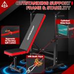 OPPSDECOR 900LBS All in One Weight Bench Set with Squat Rack Adjustable Workout Bench with Leg Developer Preacher Curl Rack Fitness Strength Training Bench for Home Gym