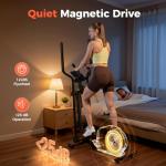 YOSUDA Compact Elliptical Machine Only 2 sq ft, 15IN Stride Foldable Elliptical for Home, Folding Elliptical Exercise Machine, Elliptical Cross Trainer with 16 Magnetic Resistance Levels