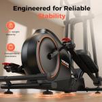 YOSUDA Compact Elliptical Machine Only 2 sq ft, 15IN Stride Foldable Elliptical for Home, Folding Elliptical Exercise Machine, Elliptical Cross Trainer with 16 Magnetic Resistance Levels