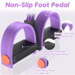 Hacole Resistance Bands with Handle, 6-Tube Elastic Foot Pedal Resistance Band, Natural Rubber Ankle Puller Sit-up Exercise, Multifunction Fitness Band for Abdomen, Waist, Arm, Leg Stretching Training