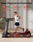 Renestar Treadmill for Home with 25% Auto Incline - 8.5MPH Max Speed, Extra Large LED Touchscreen, 300LBS Capacity, Bluetooth Speaker, 3.5HP Home Office Treadmills for Running Jogging Walking