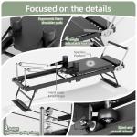 Buytime Pilates Reformer, Foldable Reformer Pilates Machine with Dual Resistance - Springs and Cord, Pilates Machine for Advanced and Beginners Users, Up to 300 lbs Weight Capacity, Black