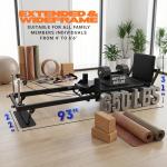 BIOCOR 3.0PRO 93" Pilates Reformer NEW Patented Design, Foldable Pilates Machine with Yoga Ring Circle & Headrest, Jumpboard, Dual Resistance Springs, Pilates Equipment for Home Workout, up to 650 LBS