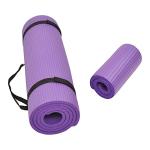 Fitvids All Purpose 1/2-Inch Extra Thick High Density Anti-Tear Exercise Yoga Mat and Knee Pad with Carrying Strap, Purple