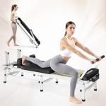 GOIMU Pilates Reformer, 91" Foldable Reformer Pilates Machine with High & Low Mode, 3 in 1 Pilates Equipment for Home Use with Springs & Cords and Jumpboard