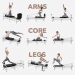 GOIMU Pilates Reformer, 91" Foldable Reformer Pilates Machine with High & Low Mode, 3 in 1 Pilates Equipment for Home Use with Springs & Cords and Jumpboard